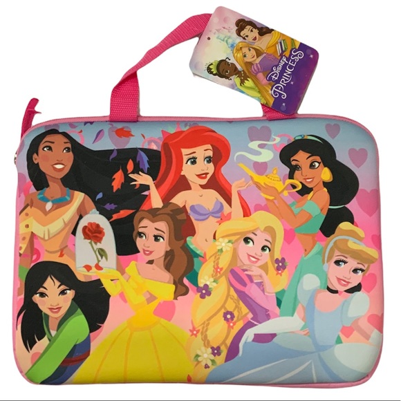 Disney Princess Tablet iPad Laptop Carrying Case Padded 13 X 10 in Multicolor - Picture 9 of 10